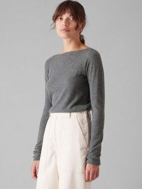 Toast Fine Wool Cashmere Sweater | Grey Melange | XXS